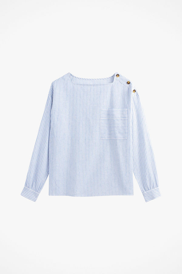 La Redoute Blus med fyrkantig halsringning och lång ärm