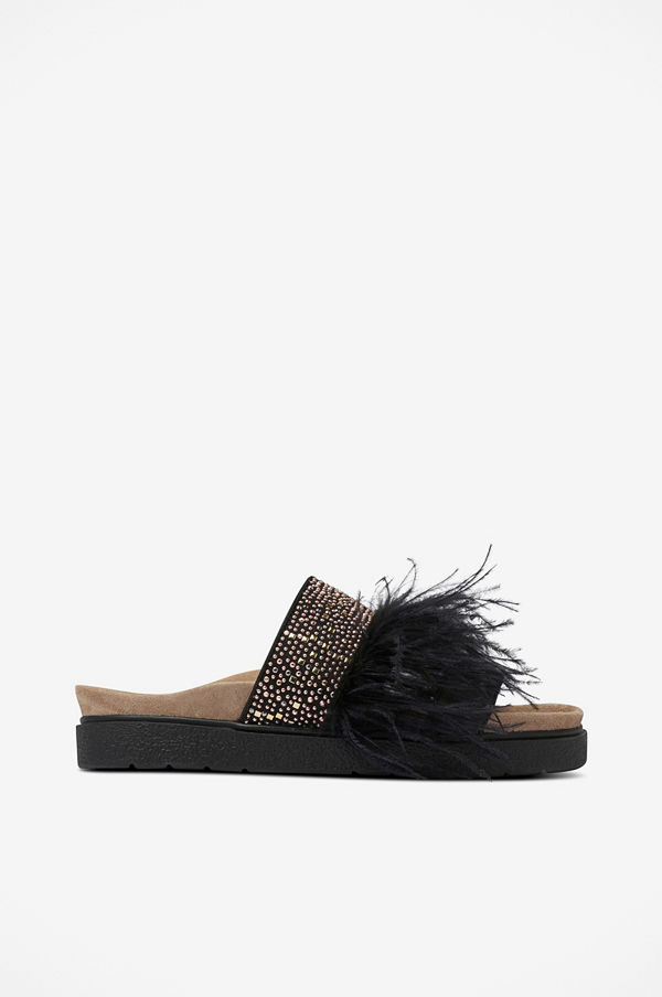 INUIKII Slippers Feathers Studs