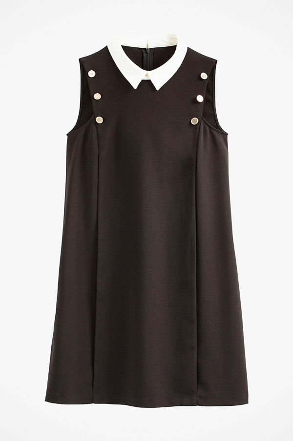 La Redoute Ärmlös klänning i kort rak, modell med skjortkrage