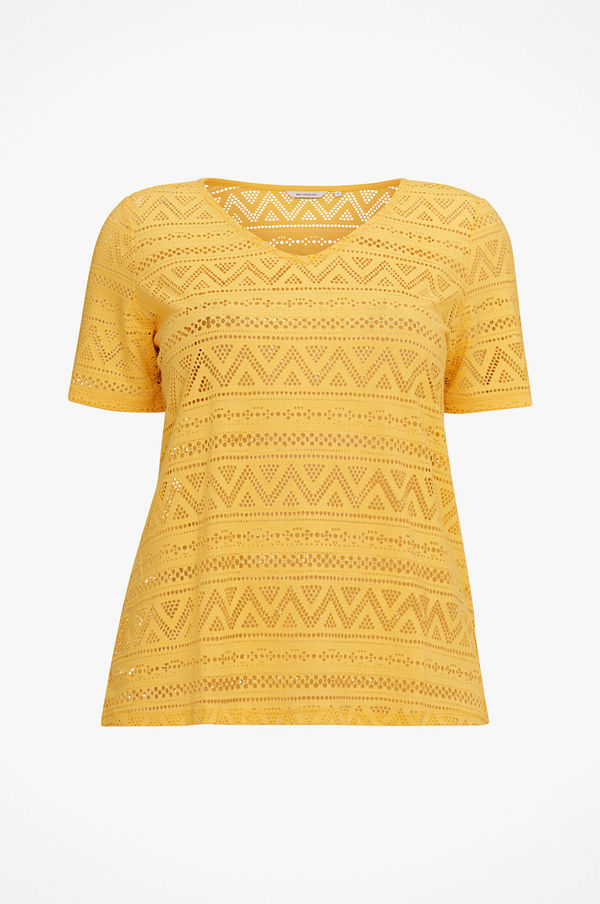Only Carmakoma Topp carGreen S/S Top V-neck