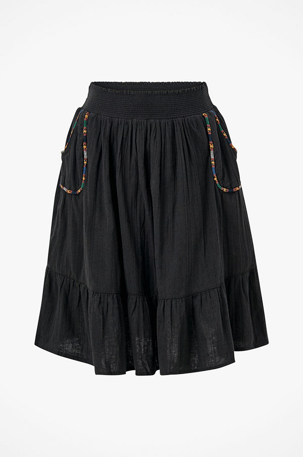 La Redoute Halvlång, utställd kjol med broderade detaljer