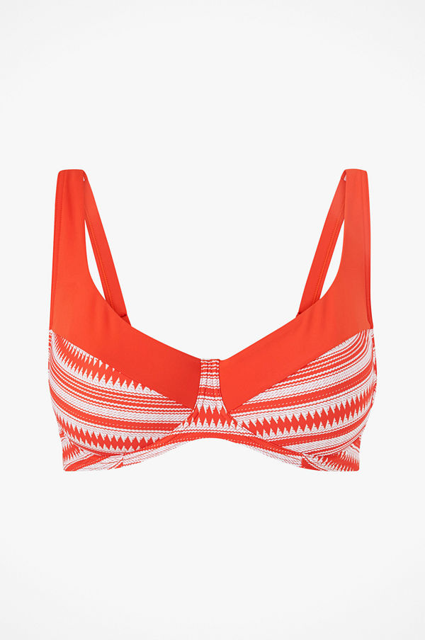 La Redoute Mönstrad bikiniöverdel i omslutande modell
