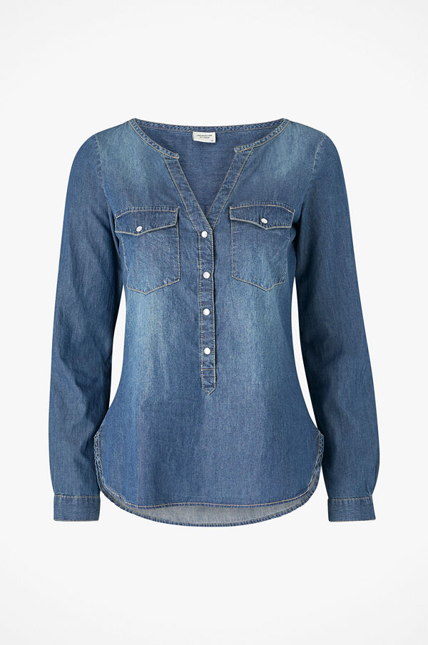 Jacqueline de Yong Jeansskjorta jdyWyre L/S Placket Denim Shirt