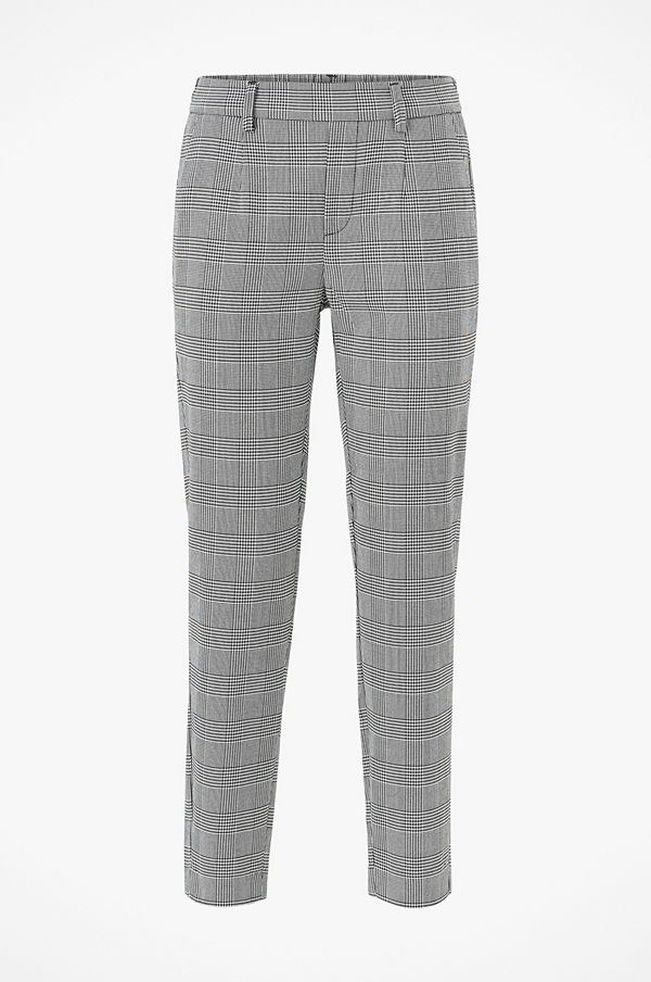 Object Byxor objLisa Slim Pant grå rutiga