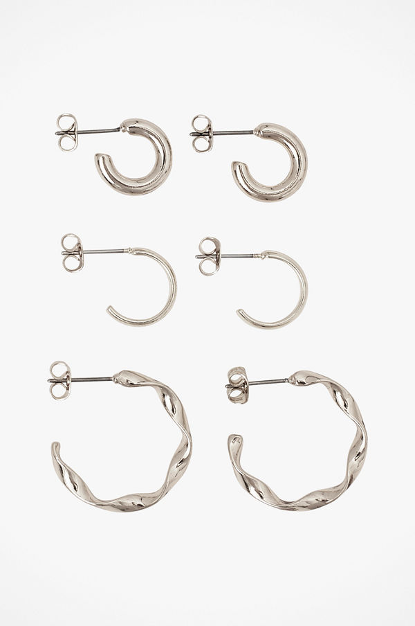 Pieces smycke Örhängen pcOtillie Hoop Earrings 3-pack