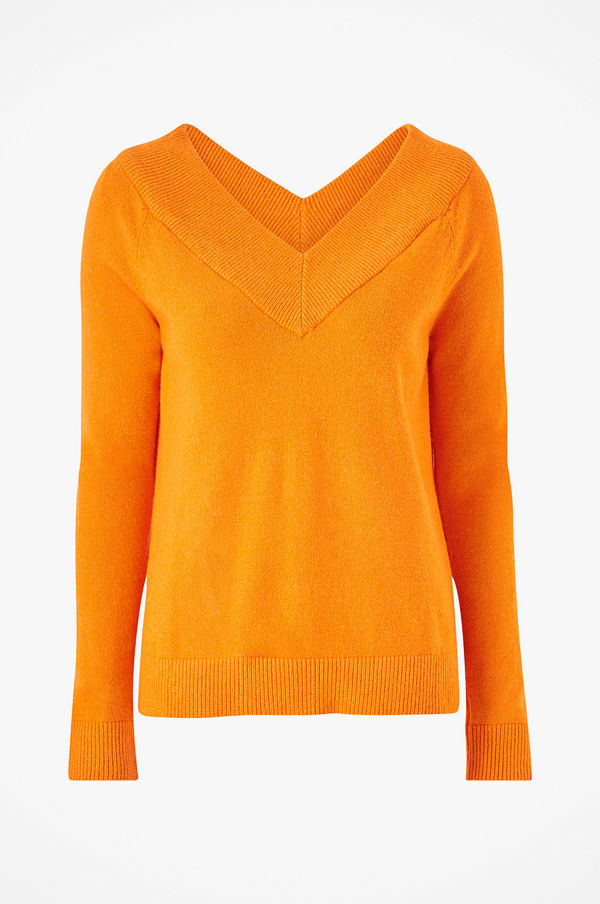 Vila Tröja viRil L/S DB V-neck Knit Top-Fav