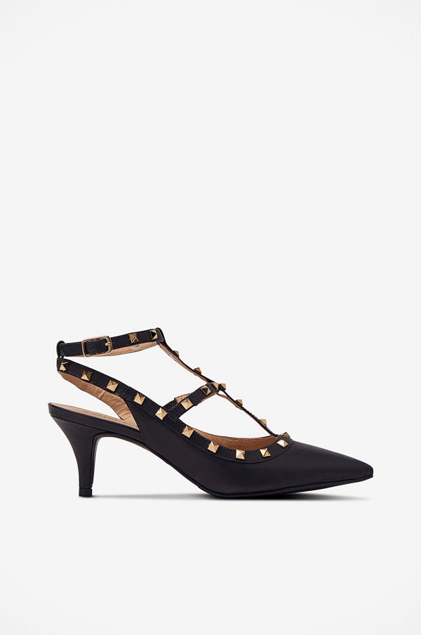 Shoebiz Pumps Helene Vegetal Gold Studs