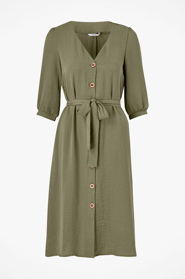 Only Klänning onlAmanda 3/4 Below Knee Dress Wvn