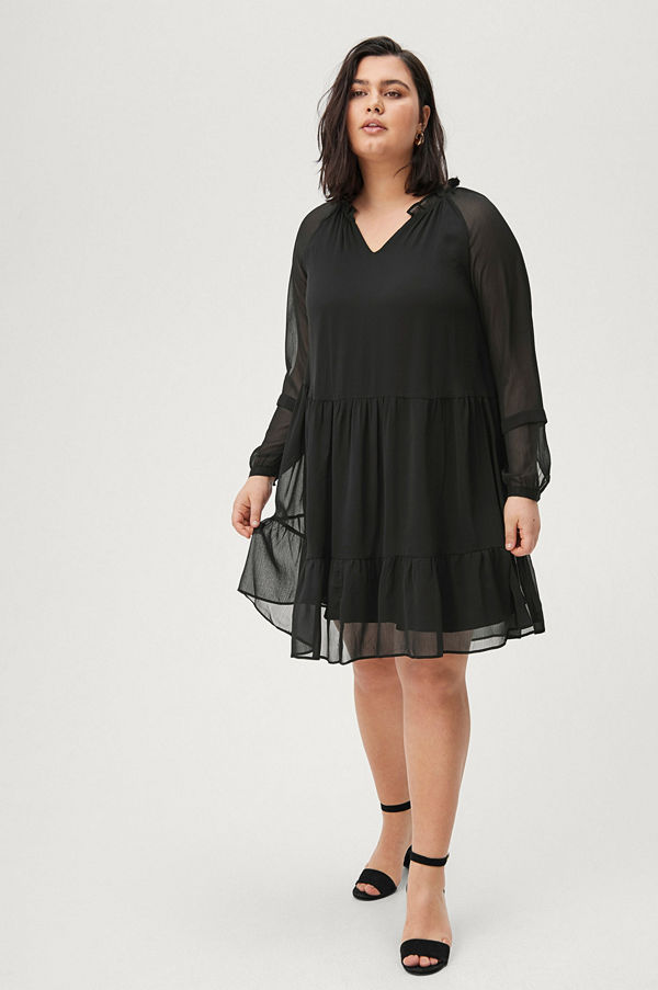 Zizzi Klänning xVananda LS Blk Dress Klänningar online Zizzi Klänning xVananda LS Blk Dress Klänningar online