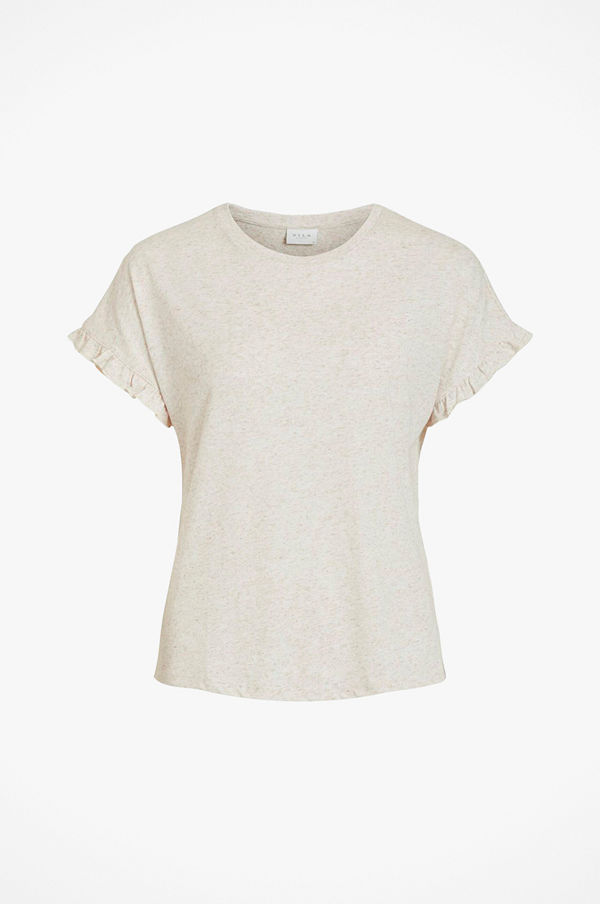 Vila Topp viBaria S/S Frill Top