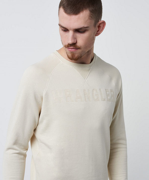 Wrangler 1947 Crew Sweat Whitecap Beige