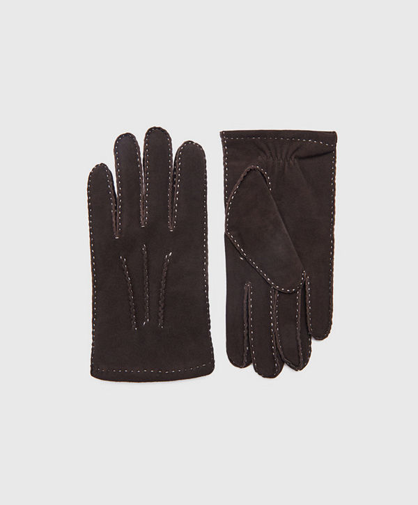 Amanda Christensen Gents Glove Suede Brown