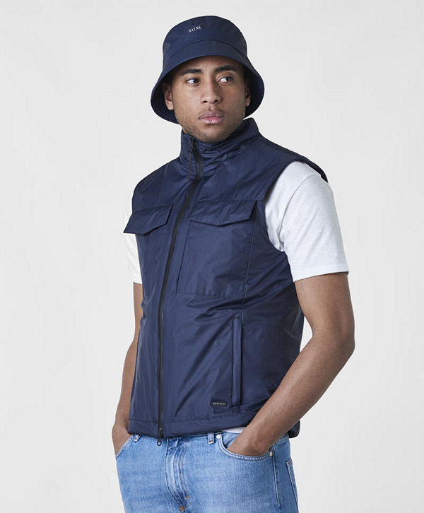 Woolrich Bering Vest Melton Blue