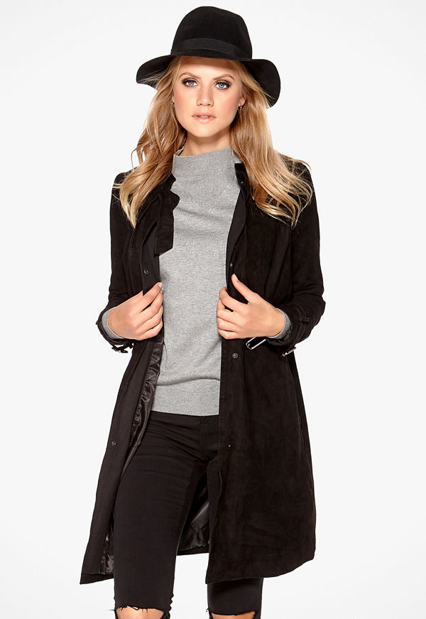 Object Aura Suede Trenchcoat
