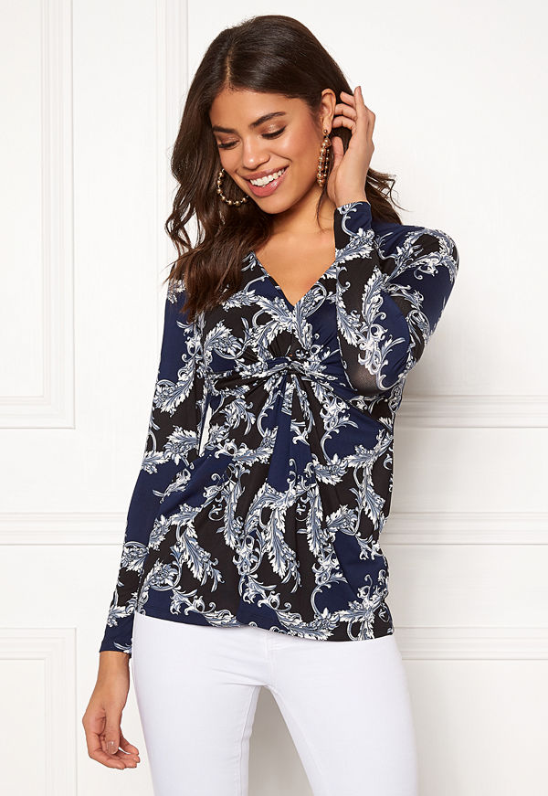 Happy Holly Milena top Dark blue / Patterned