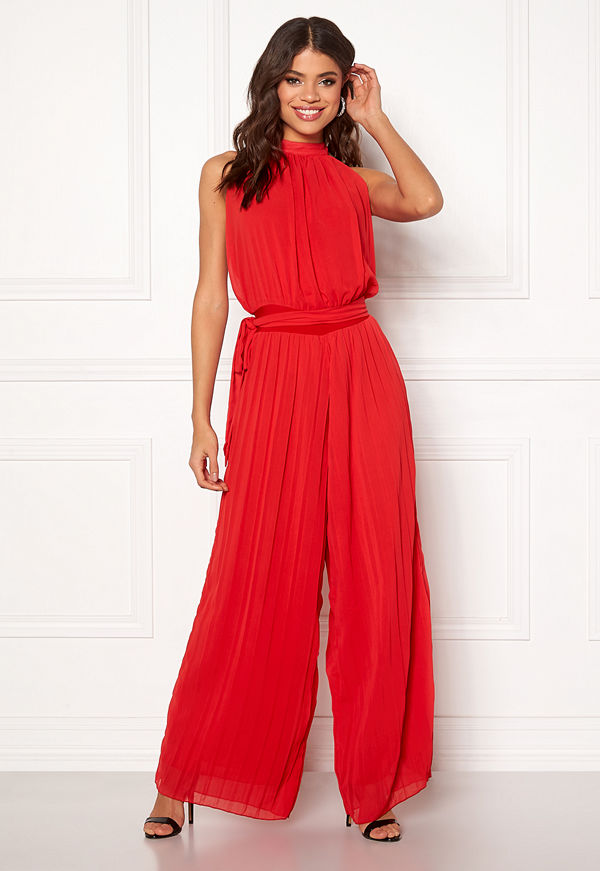 Ax Paris Blouson Pleated Jumpsuit