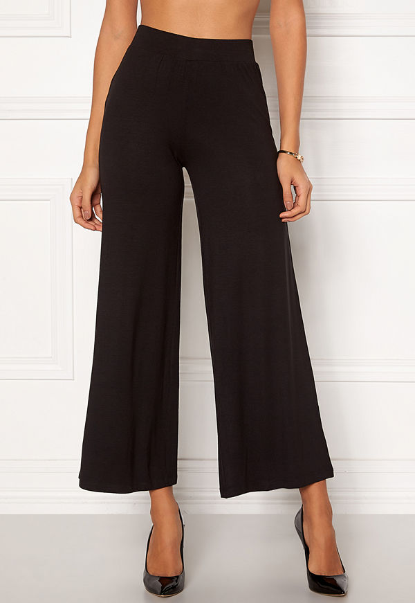 Happy Holly svarta byxor Anne tricot pants Black