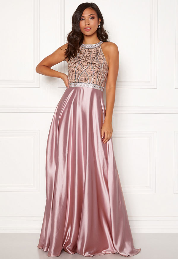 Christian Koehlert Rhinestone Satin Dress