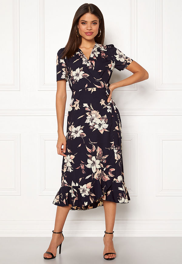 John Zack Short Sleeve Wrap Dress