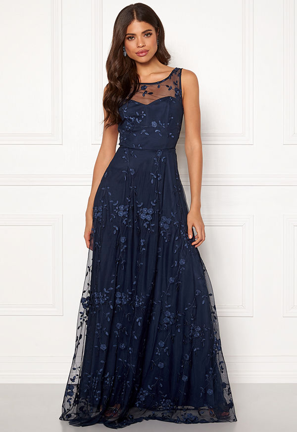 Goddiva Embroidered Maxi Dress