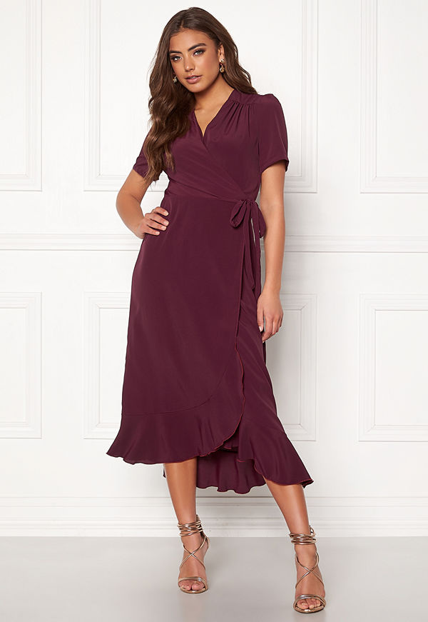 John Zack Short Sleeve Wrap Dress