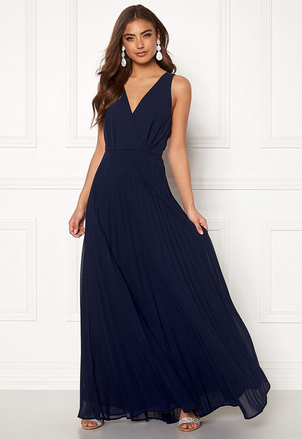Ax Paris Lace Pleated Maxi Dress