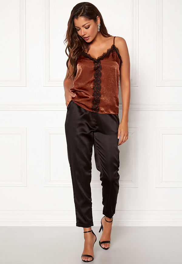 Chiara Forthi Delillah lace singlet Brick-red / Black