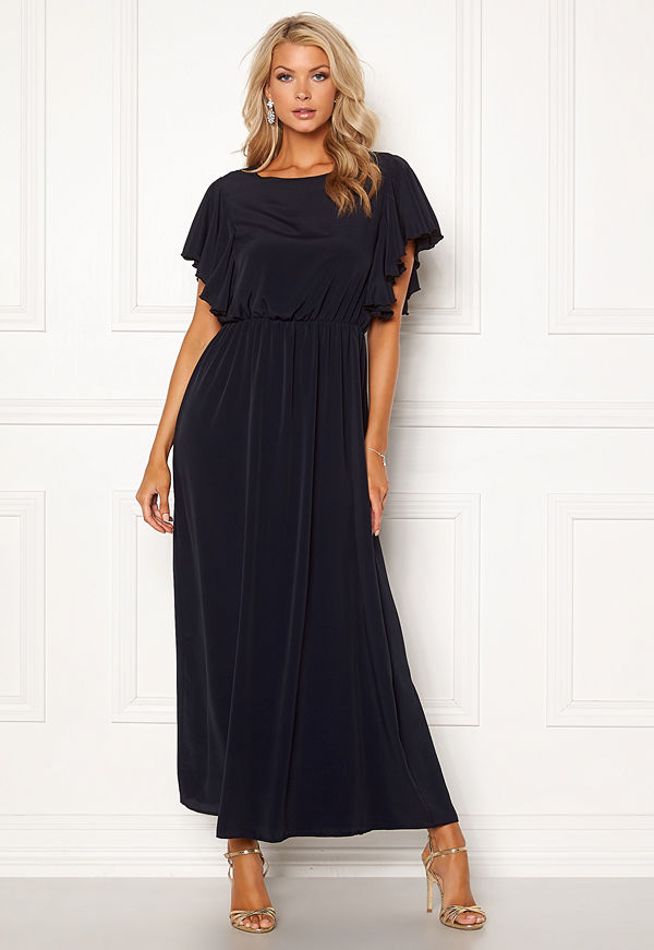 John Zack Frill Sleeve Maxi Dress