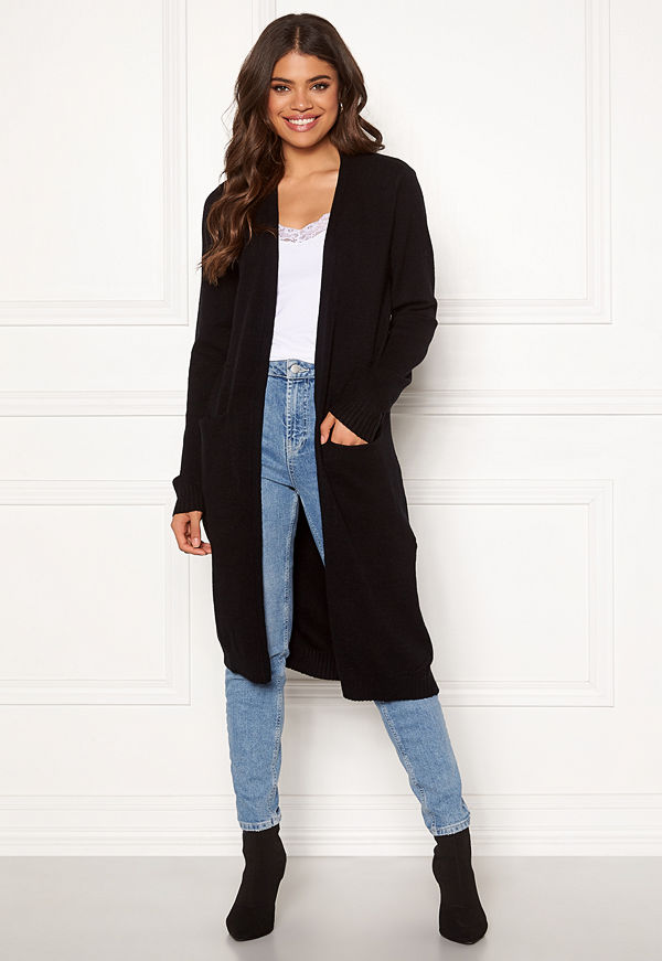 Vila Ril Long Knit Cardigan Black