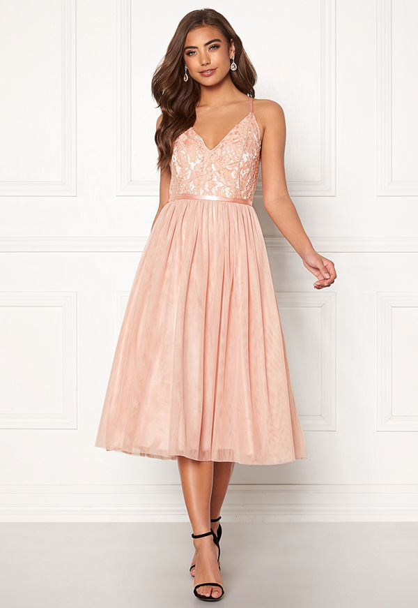 Moments New York Daphne Mesh Dress Dusty pink