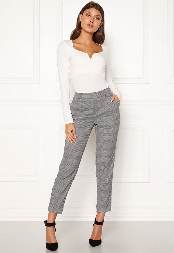 Object grå rutiga byxor Lisa Slim Pant