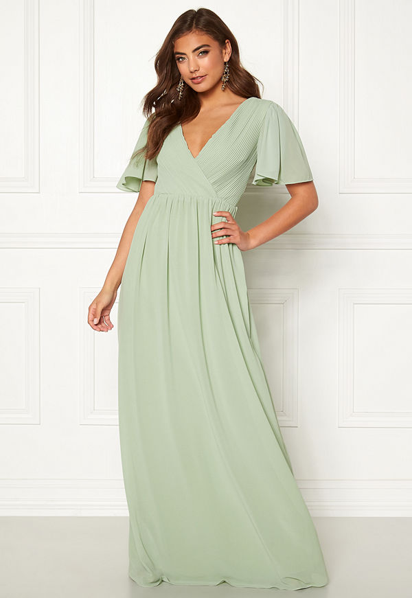 Moments New York Liana Chiffon Gown Light green