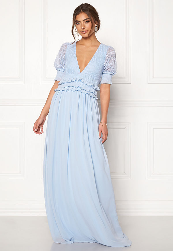 Moments New York Erica Frill Gown Dusty blue