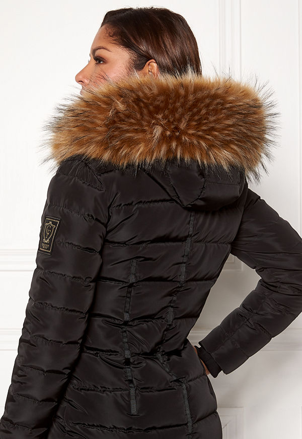 Chiara Forthi Chiara Faux Fur Collar Brown melange