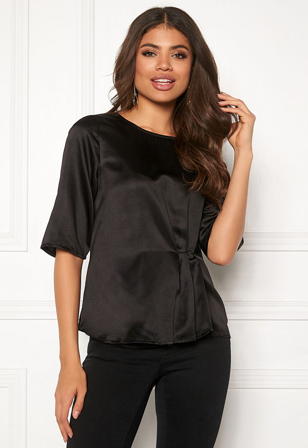 Happy Holly Pamela satin top Black