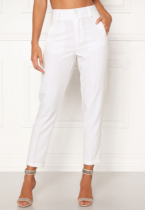 Happy Holly vita byxor Florence trousers White