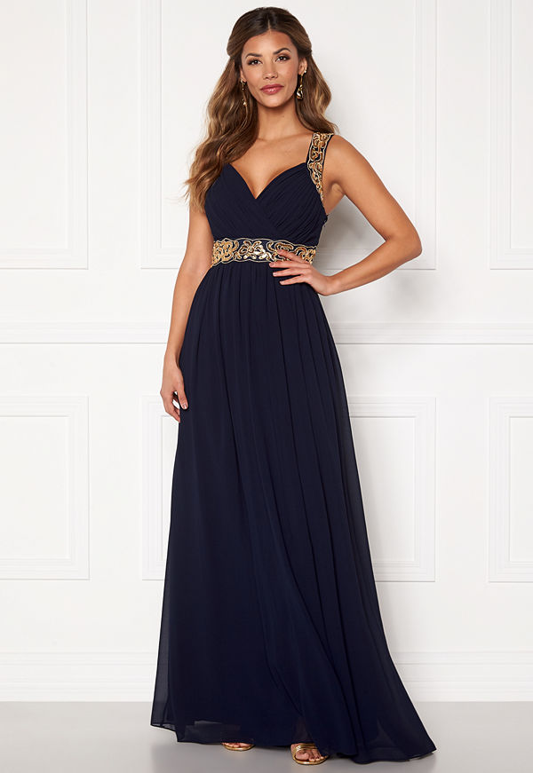 Chiara Forthi Diana Gown Dark blue / Gold