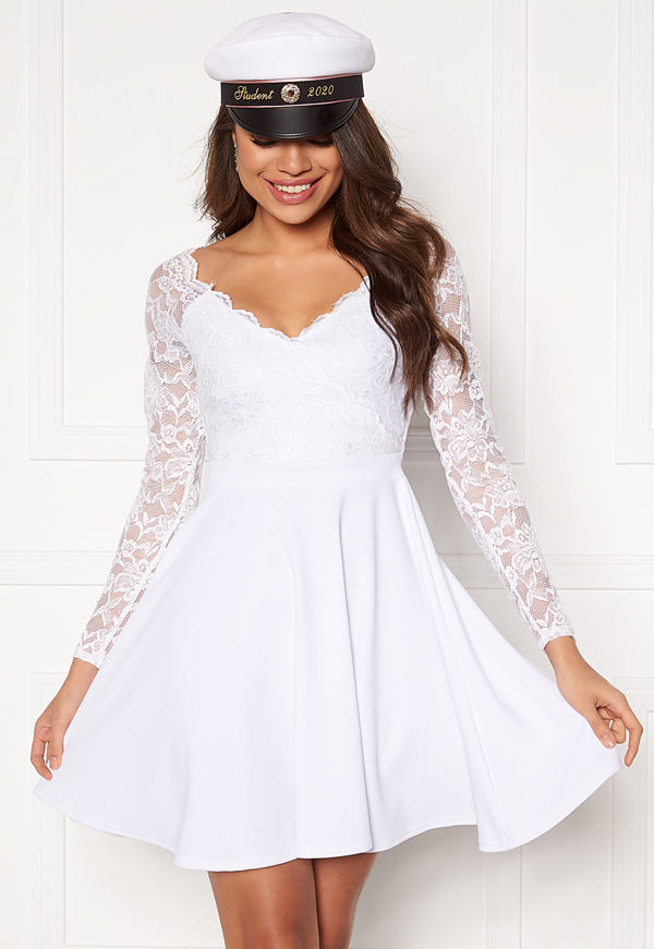Goddiva Long Sleeve Skater Dress