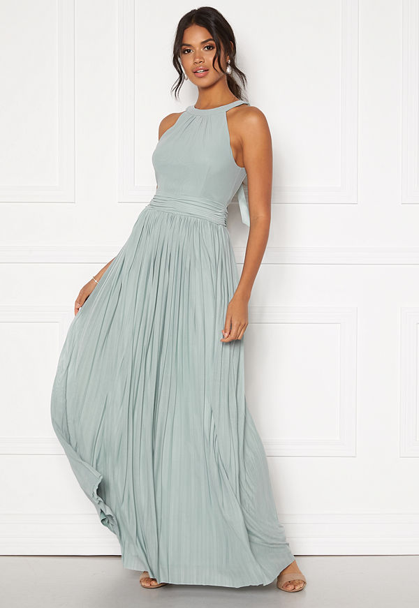 Moments New York Linnea Pleated Gown Jade-green