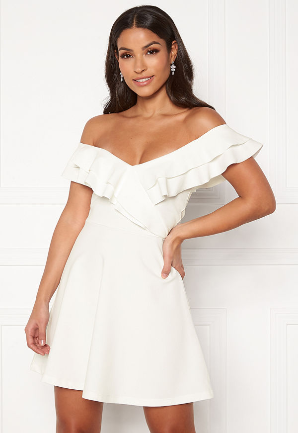 Bubbleroom Sanna flounce dress White
