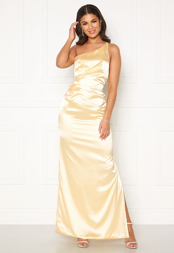 Nicole Falciani X Bubbleroom Nicole Falciani Pleat Gown Yellow