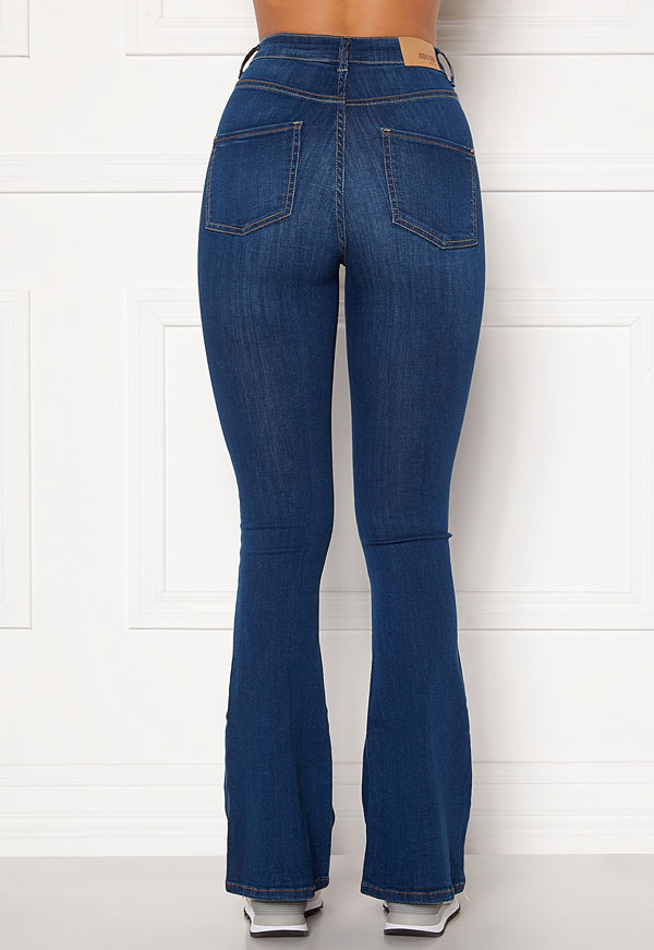 Bubbleroom Tove High Waist Flared Superstretch Medium blue