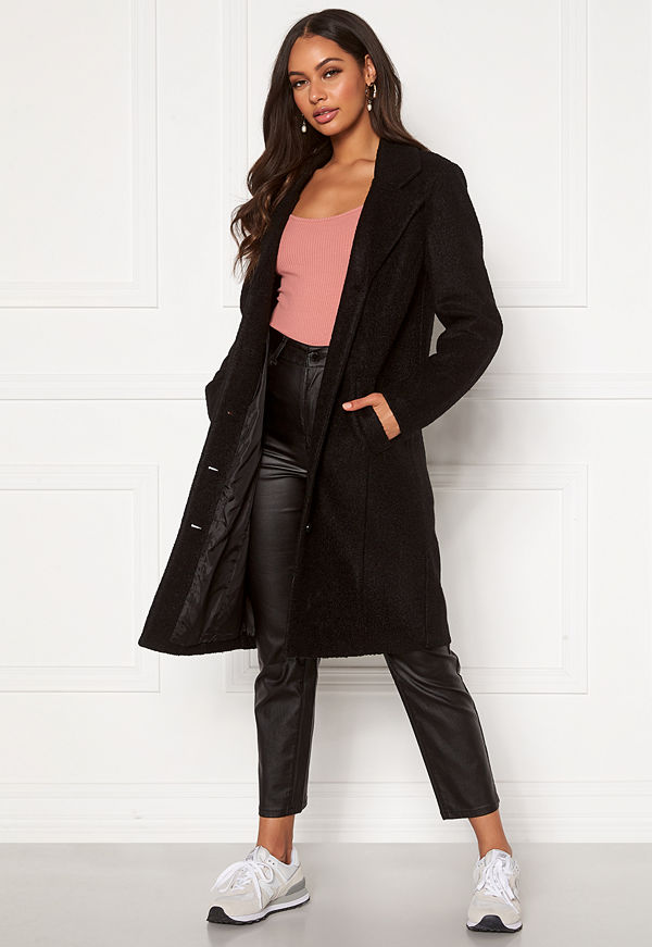 Happy Holly Corinne wool coat Black
