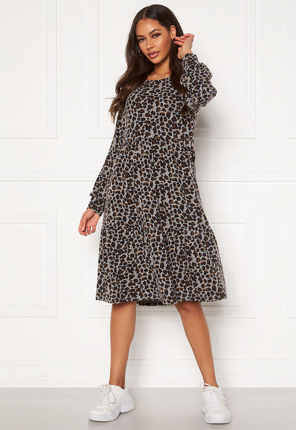 Happy Holly Liz flounce dress Leopard
