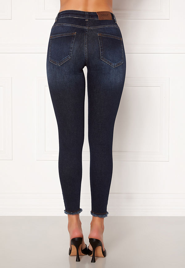 Only Blush Life Mid SK Ank Raw BB Dark Blue Denim