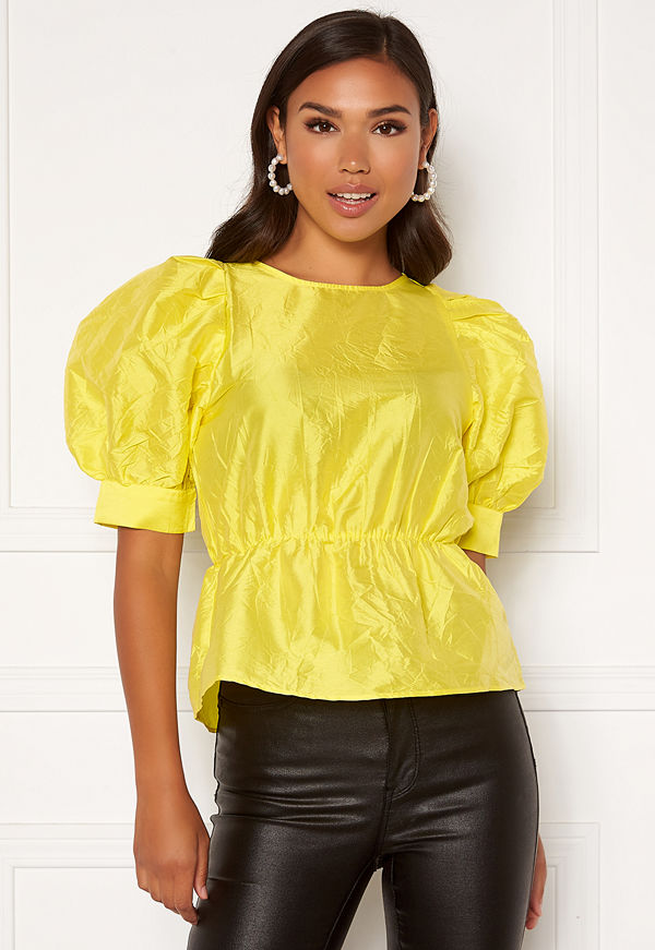 Vero Moda Gemma S/S Peplum Top Celandine