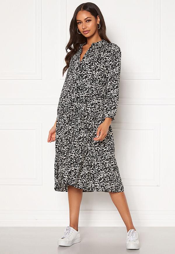 Happy Holly Elsie midi dress Light beige / Black