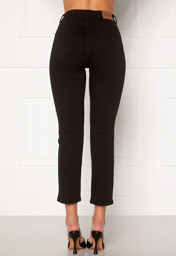 Happy Holly Peggy straight leg jeans Black denim