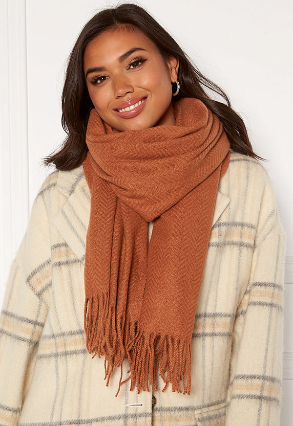 Pieces Kial New Long Scarf Mocha Bisque