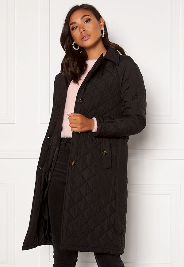 Jacqueline de Yong Tora Long Quilt Trenchcoat